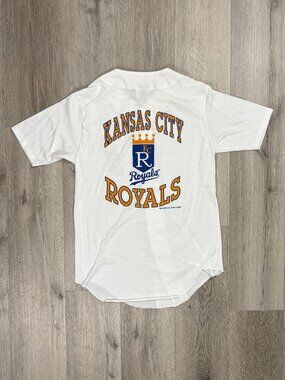 Vintage 1990s Kansas City Royals Velva Sheen Brockworld Single Stitch Jersey Tee